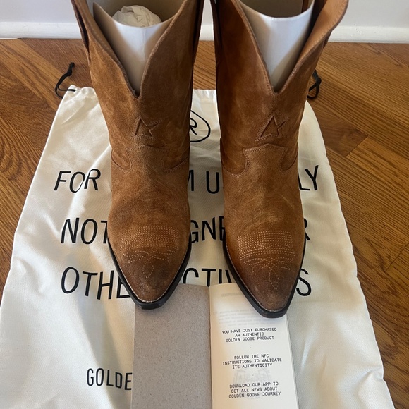Golden Goose Brown Suede Heeled Boots - Picture 2 of 8